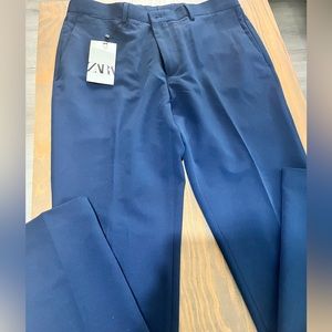 Zara Slim fit Men’s Suit Pants in Bluish